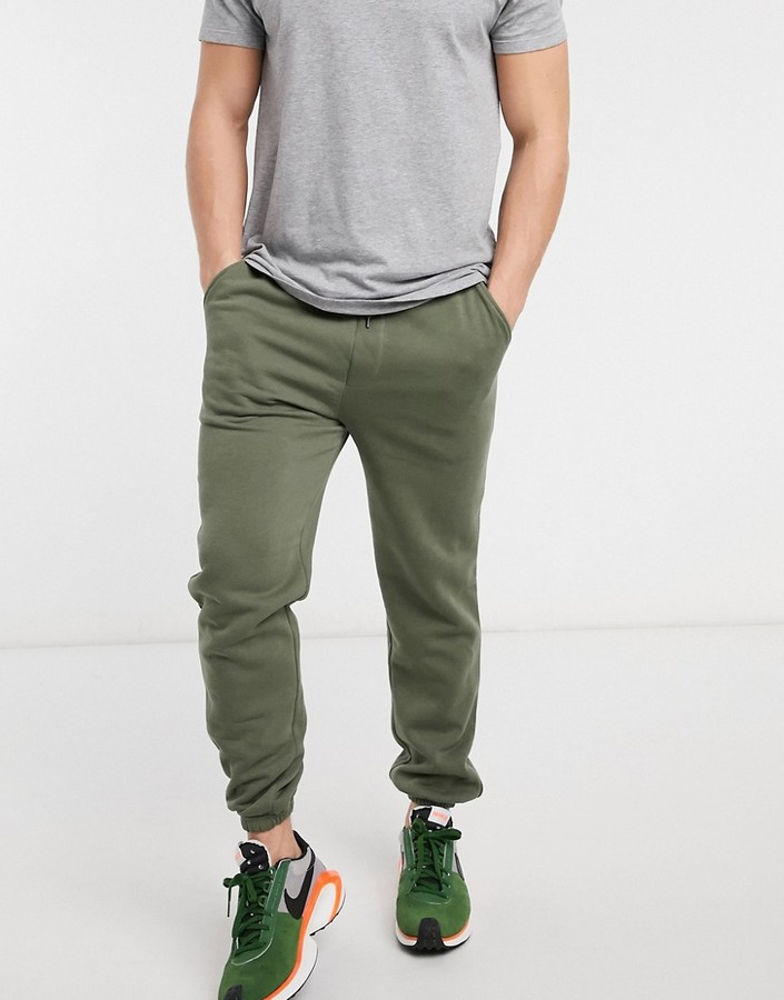 Jack and Jones Core cuffed sweatpants in green - ShopStyle Activewear Pants