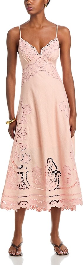 Farm Rio Richelieu Slip Midi Dress