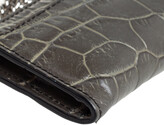 Thumbnail for your product : Lancel Khaki Green Croc Embossed Leather Chain Coin Purse