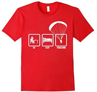 Men's Cool Funny Graphic Design Eat Sleep And Paragliding T-shirt XL