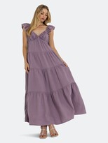 Thumbnail for your product : Free the Roses Maxi Sweetheart With Raw Edge Details