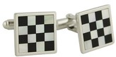 Thumbnail for your product : David Donahue Checkerboard Sterling Silver Cuff Links