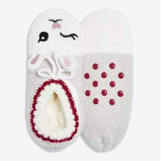 Joe Fresh Kid Girls' Low-Cut Slipper Socks, Grey (Size 3-6)