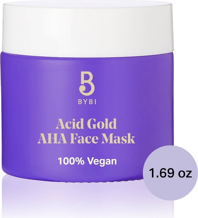BYBI Clean Beauty Acid Gold Deep Renewal Vegan Face Mask with AHA 1.7