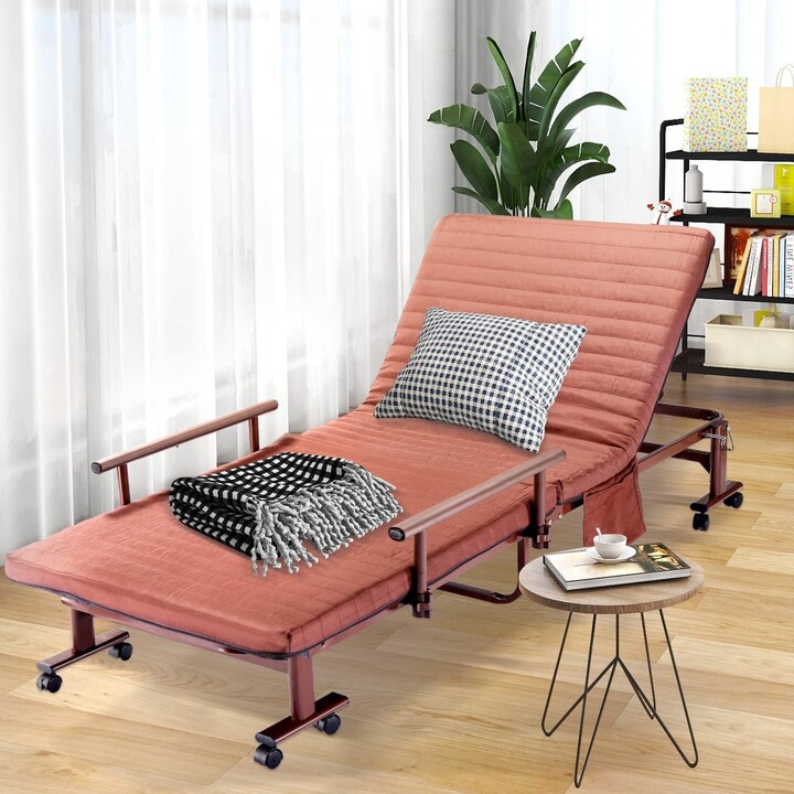 Global Pronex Folding Guest Bed Frame with Mattress, Foldaway 3.5 inch