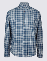 Thumbnail for your product : M&S Collection Brushed Cotton Checked Shirt