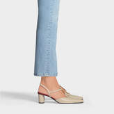 Thumbnail for your product : Reike Nen Turnover Ring Wave Slingbacks In Cream Calf Leather