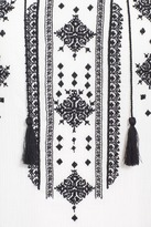 Thumbnail for your product : Lucky Brand Black & White Embroidered Peasant Tee