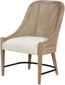 Rosecliff Heights Of 2 Cane Backed Host Chairs With Sand Colored Finish, Seat, Solid Wood + , 25.48" D X 24.62" W 36.49" H, 24.99 Lb Weight Chair Pair In Upholstered Ch