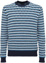 Thumbnail for your product : Prada Jacquard Virgin Wool & Cashmere Sweater