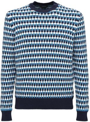 Prada Jacquard Virgin Wool & Cashmere Sweater