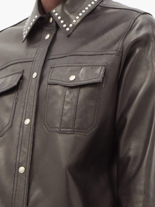 Golden Goose Aleida Studded Leather Shirt - Black