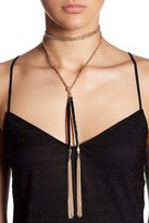Thumbnail for your product : Stephan & Co Wraparound Chain Leather Necklace