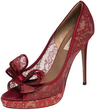 valentino red bow heels