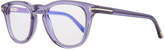 Thumbnail for your product : Tom Ford Blue Block Semitransparent Acetate Square Optical Frames