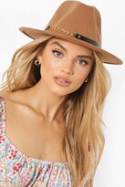 Thumbnail for your product : boohoo Chain Detail Fedora Hat
