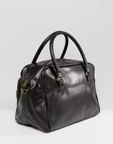 Thumbnail for your product : Fred Perry Perforated Leather Holdall In Black
