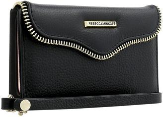 Rebecca Minkoff Stylish M.A.B Wristlet Handbag-Style protective Case with Leather strap for iPhone 7 – Black