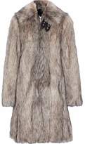 Thumbnail for your product : Helmut Lang Wolf Leather-Trimmed Faux Fur Coat