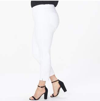 NYDJ ALINA PULL ON ANKLE IN ENDLESS WHITE TWILL IN PLUS