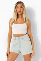 Thumbnail for your product : boohoo Distressed Hem Denim Shorts