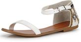 Thumbnail for your product : Shoebox Shoe Box Chrissy Embellished Back Minimal Flat Sandals