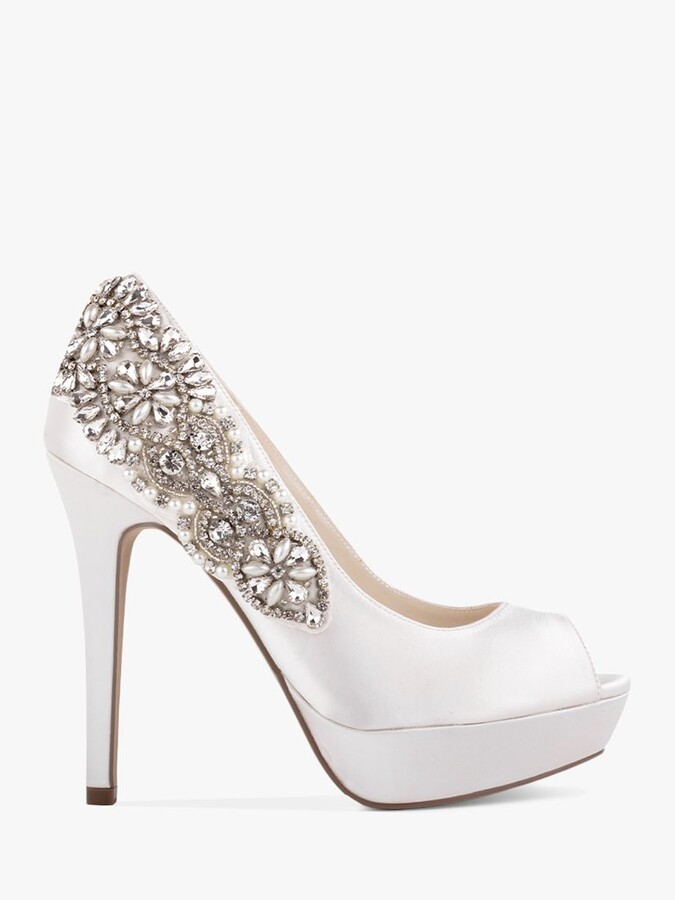 ivory open toe shoes