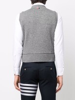 Thumbnail for your product : Thom Browne Sleeveless Cashmere Cardigan