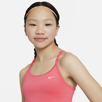 Nike Indy Big Kids' (Girls') Dri-FIT Tank Top Sports Bra in Pink - ShopStyle