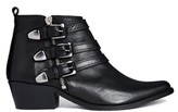 Thumbnail for your product : F-Troupe Leather Buckle Detail Pointed Boots