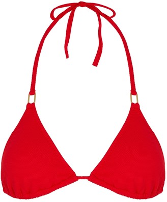Melissa Odabash Cancun Red Triangle Bikini Top