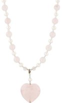 Thumbnail for your product : Jamie Wolf Pearl & Rose Quartz Beaded Pendant Necklace