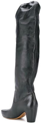 Lanvin Brushed Leather Almond Boots