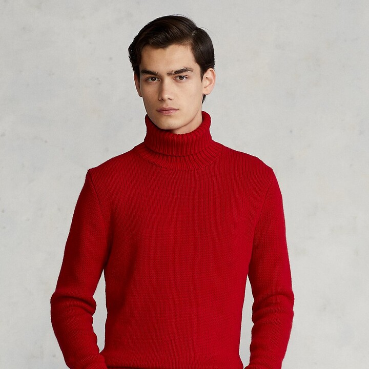 red polo turtleneck