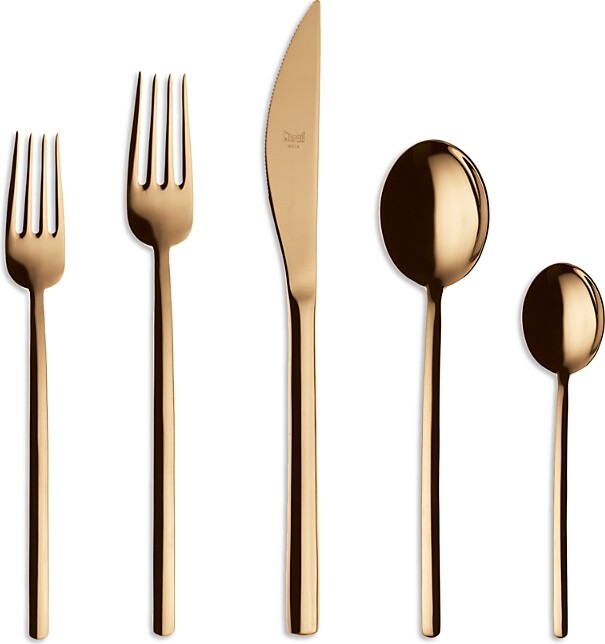 Mepra Due Oro 5 Piece Flatware Set