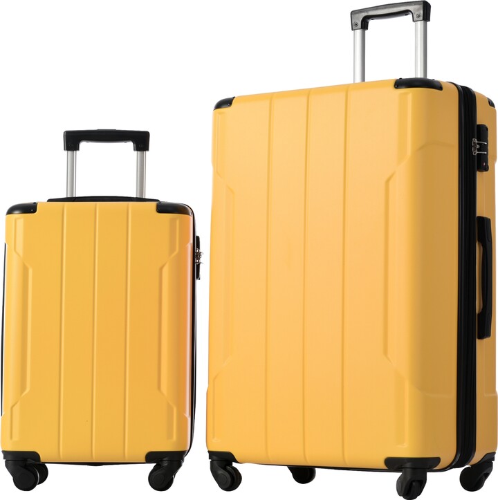 GREATPLANINC 2 Piece Luggage Set Carryon and Convertible Hardside Expandable Luggage TSA Lock