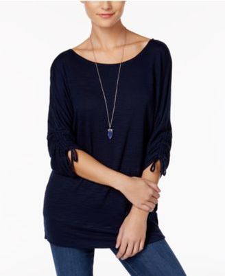 Style&Co. Style & Co Slit-Sleeve Banded-Bottom Tunic, Only at Macy's