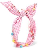 Thumbnail for your product : Maison Michel Calie Embellished Gingham Cotton Headband