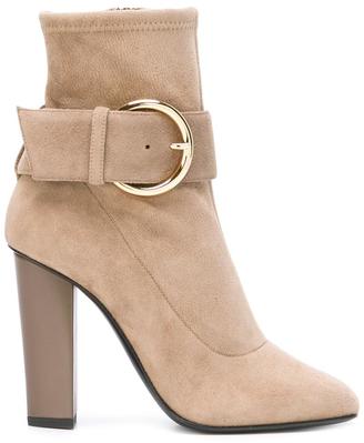 Giuseppe Zanotti D Giuseppe Zanotti Design - square toe ankle boots - women - Leather/Suede/Polyester/rubber - 37