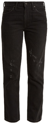 Vince Distressed straight-leg jeans