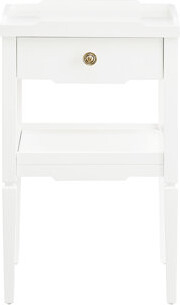 Latitude Run Foley White 1-Drawer Nightstand