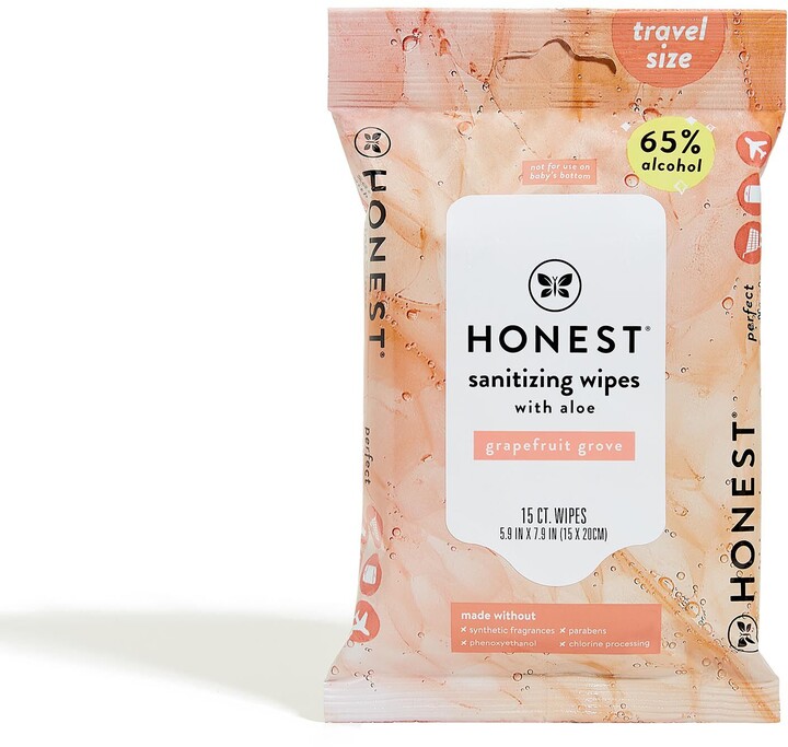 Sanitizing Alcohol Wipes, 15 Count, Grapefruit Grove