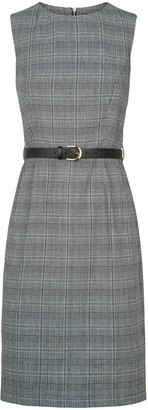 New Look Check Sleeveless Belted Dress
