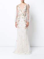 Thumbnail for your product : Marchesa Notte floral-embroidered lace gown