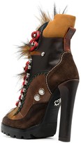 Thumbnail for your product : DSQUARED2 Shearling Hiking-Style Boots