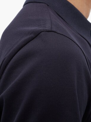 Moncler Logo-placket Cotton-pique Polo Shirt - Navy