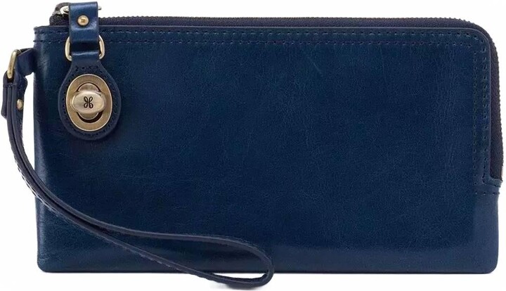 Hobo Women's Mila Vintage Leather Wristlet In Denim