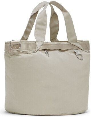 Nike Futura Luxe tote bag in stone with mini keyring pouch