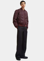 Thumbnail for your product : Yang Li Oversized KTC Printed MA-1 Bomber Jacket in Burgundy