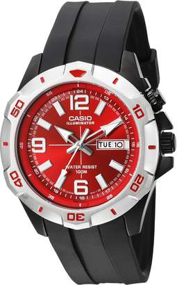 Casio Men's MTD1082-4AV Super Illuminator Analog Quartz Black Resin Watch